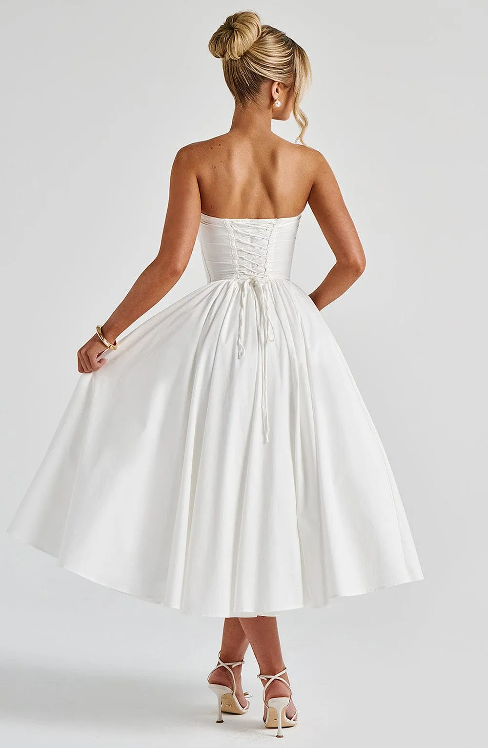 Prim Midi Dress - Ivory