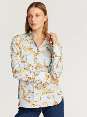 PRISCILLA LONG SLEEVE BUTTON DOWN SHIRT