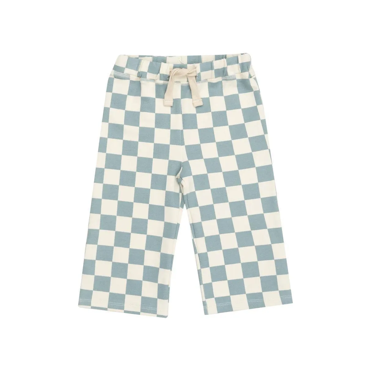 Puffy Oversized Wide Leg Pant  - Checkerboard Gray Mist