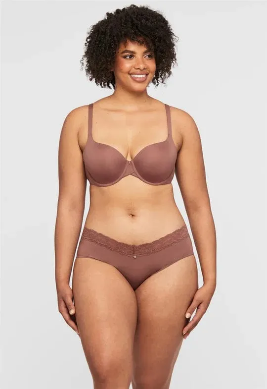 Pure Demi Cup T-Shirt Bra- Pecan