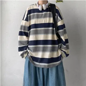 "STRIPED LONG SLEEVE" T-SHIRT N091103