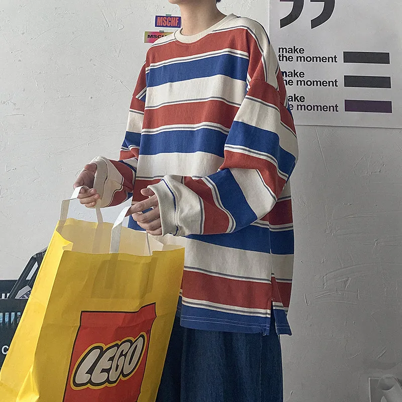 "STRIPED LONG SLEEVE" T-SHIRT N091103