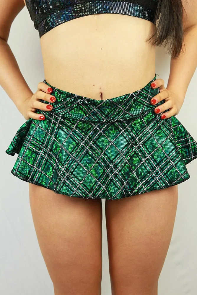 Rarr Mid Waisted Skort - Blue Tartan