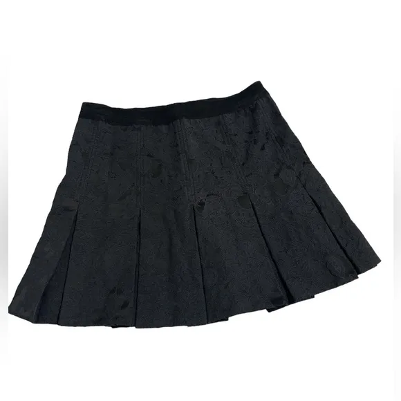 Rebecca Taylor Floral Texture Pleated Skirt
