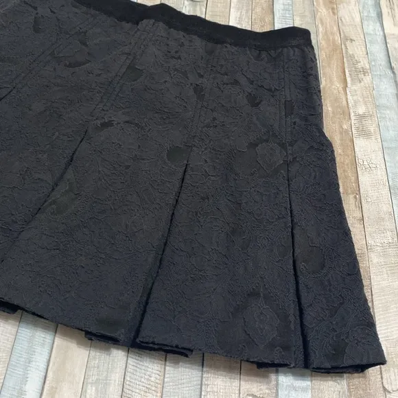Rebecca Taylor Floral Texture Pleated Skirt