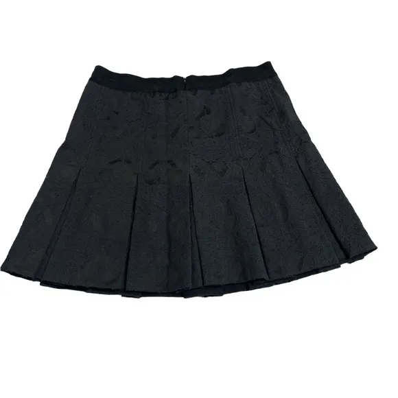 Rebecca Taylor Floral Texture Pleated Skirt