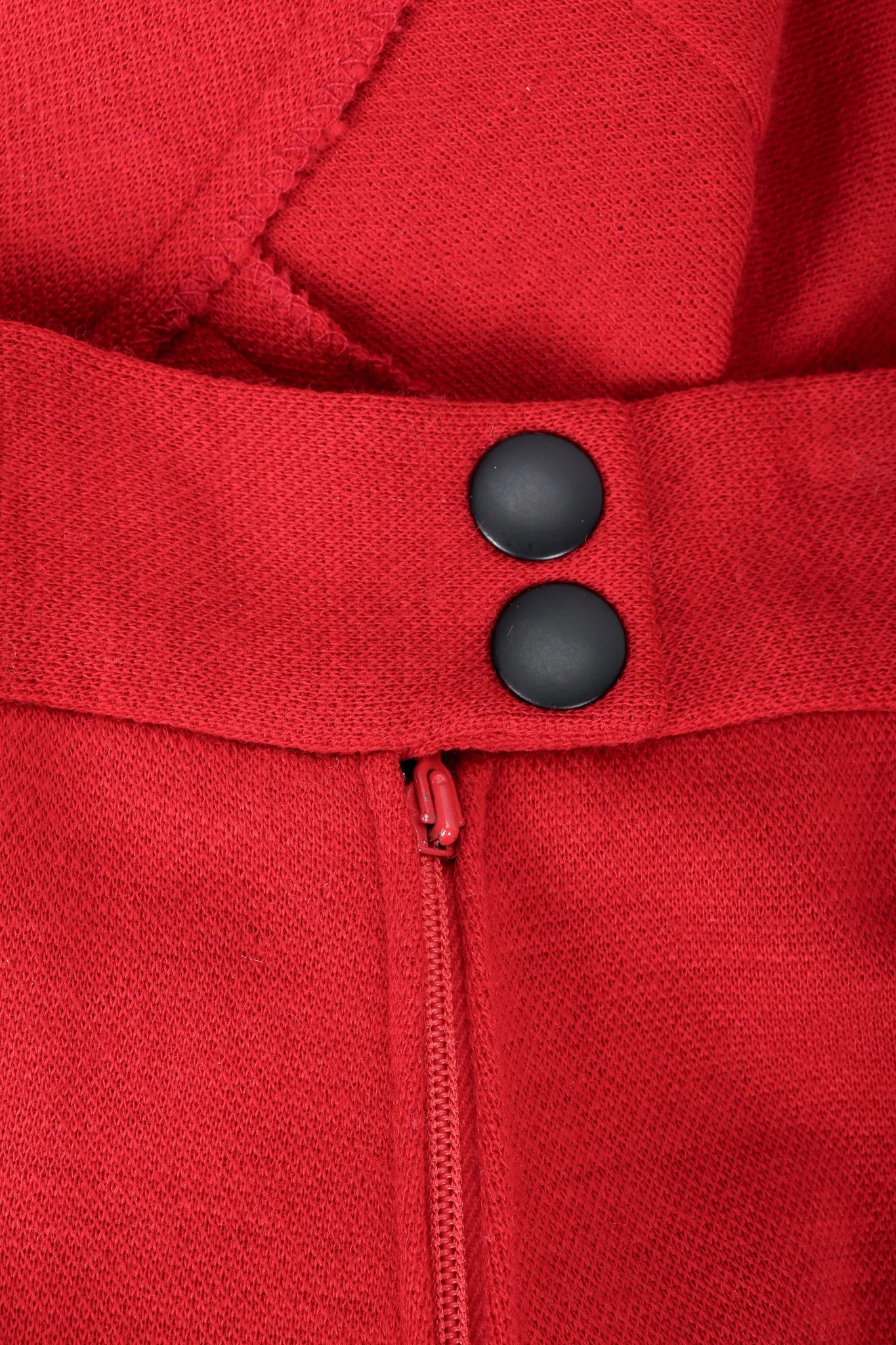 Red Knit Cape Coat & Pant Set