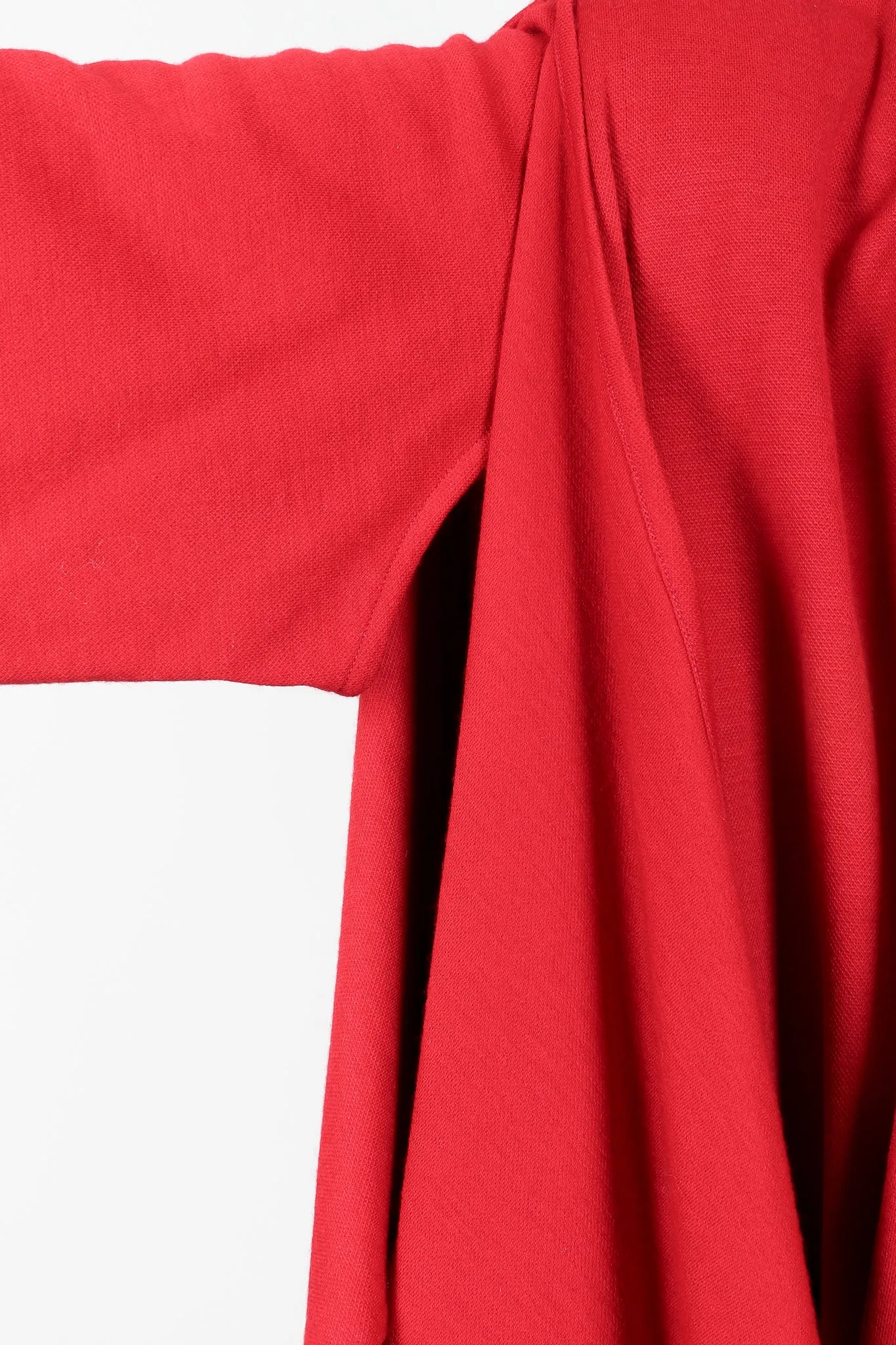 Red Knit Cape Coat & Pant Set