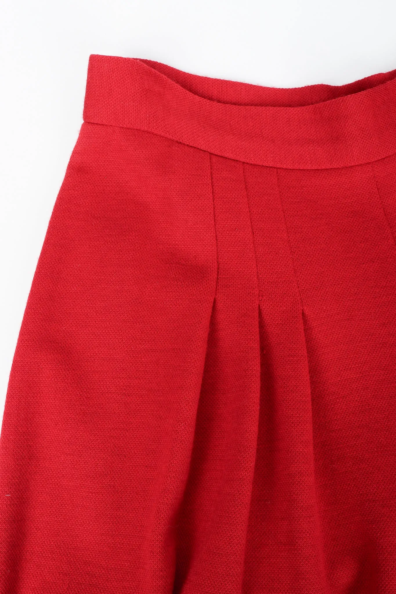 Red Knit Cape Coat & Pant Set