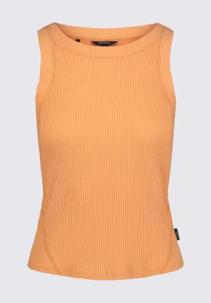 Regine Women’s Ribbed Tank Top in Tangerine - KT0119P