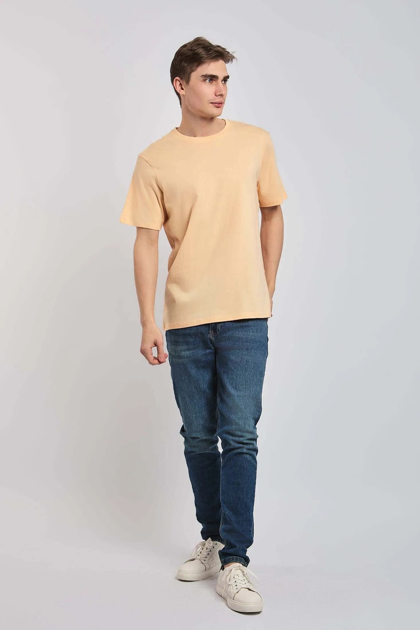 Regular Fit Basic Cotton T-Shirt Pink
