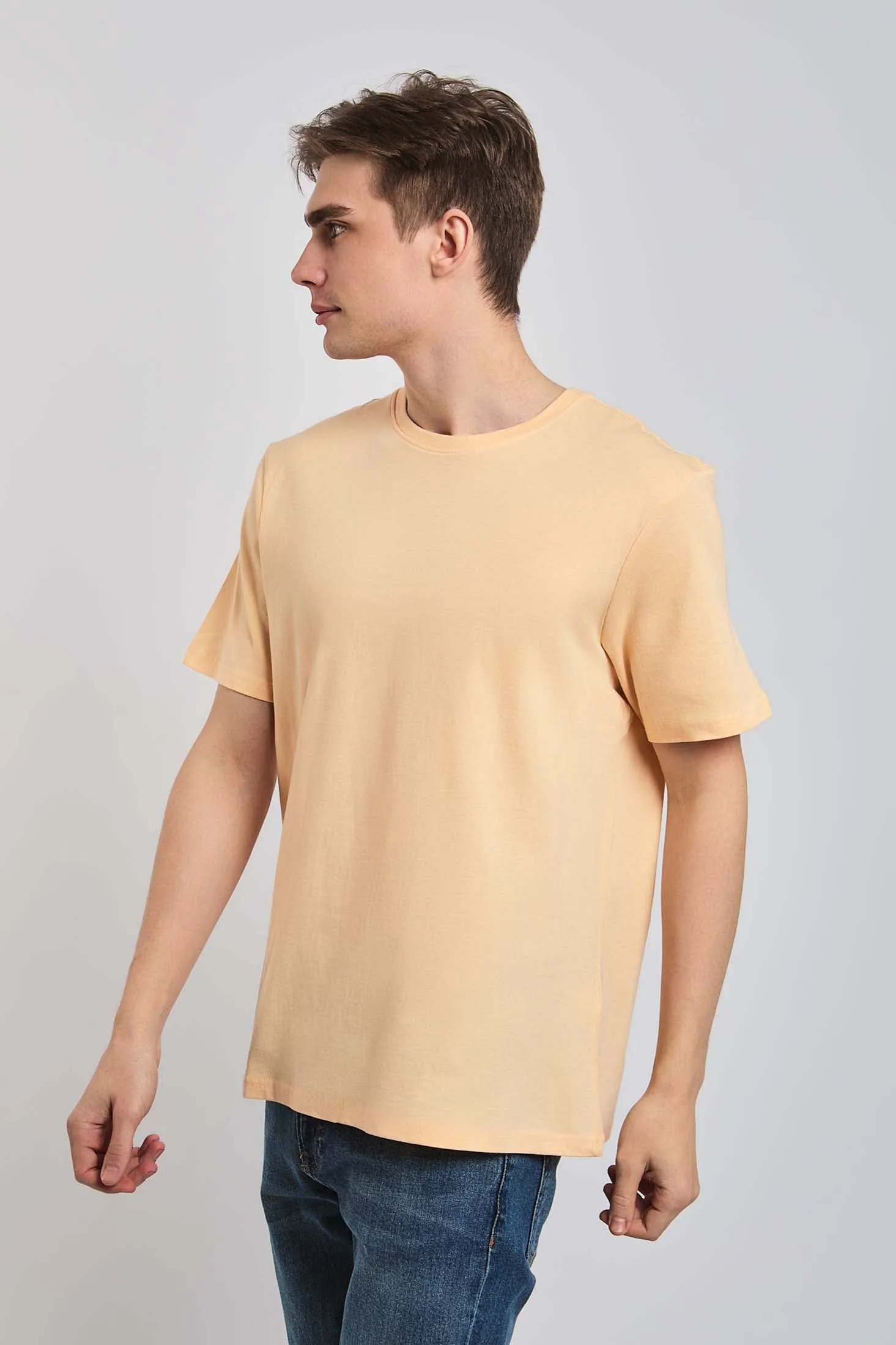 Regular Fit Basic Cotton T-Shirt Pink
