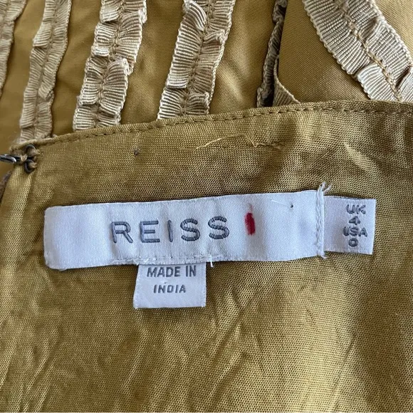 Reiss Pleated Textured Mini Skirt