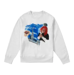 Revenge Trippie Redd Crayon Crewneck 'White' (REVE-CN007) Men's Sizes S-XXL