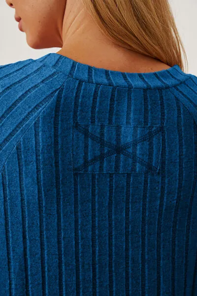 Ribbed Thumbhole Sleeve T-Shirt Small -3XL