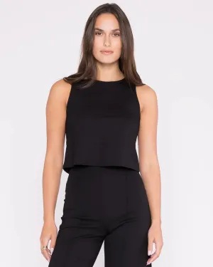 Ripley Rader Black Ponte Knit Tank Top