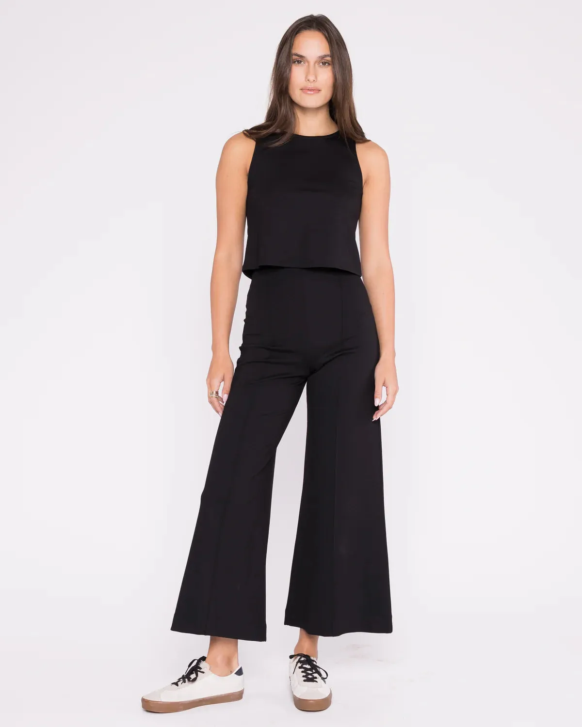 Ripley Rader Black Ponte Knit Tank Top