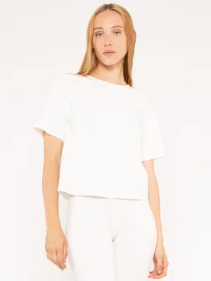 Ripley Rader Off-White Ponte Knit Short Sleeve Top Extended