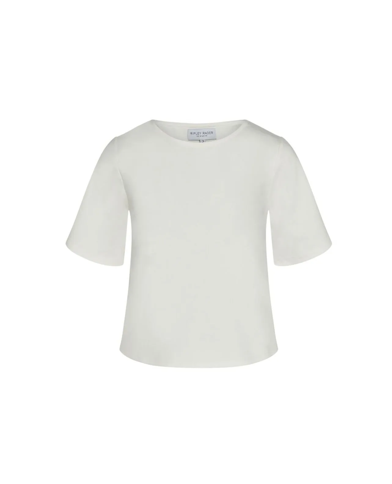 Ripley Rader Off-White Ponte Knit Short Sleeve Top Extended