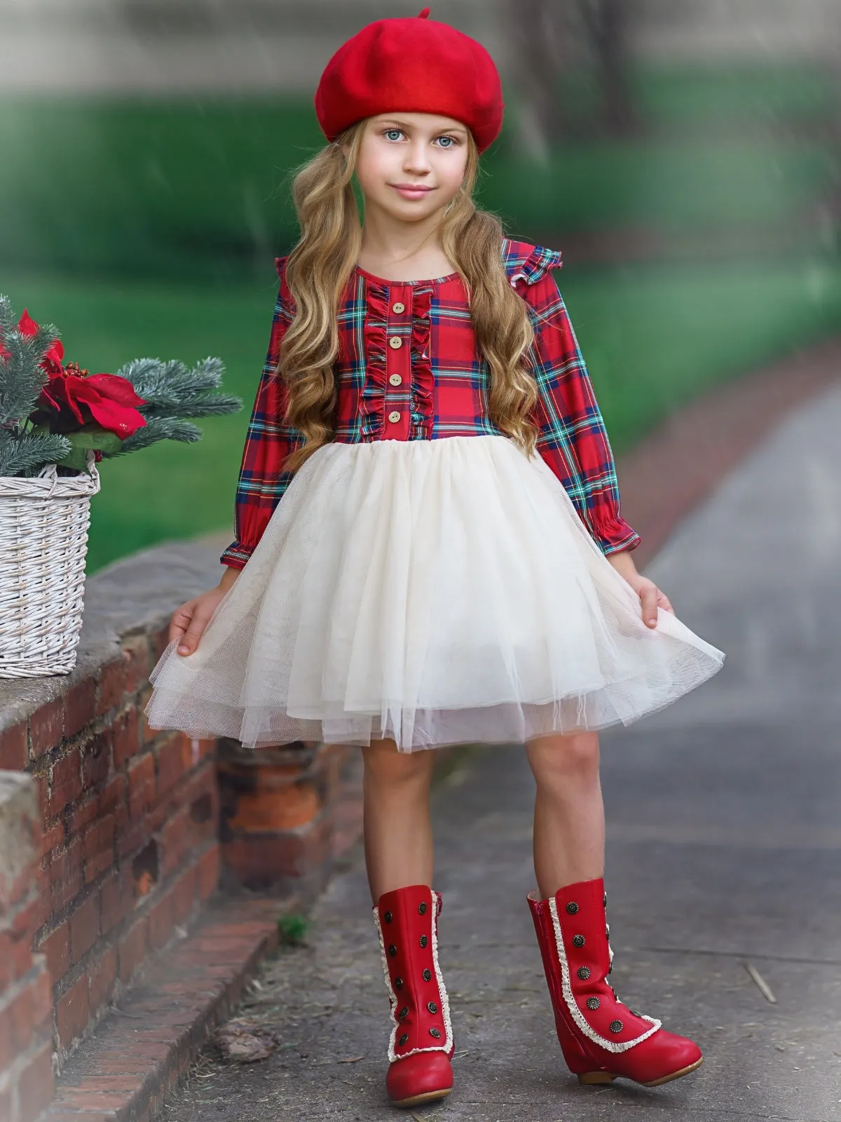 Scottish Tartan Plaid Tutu Dress