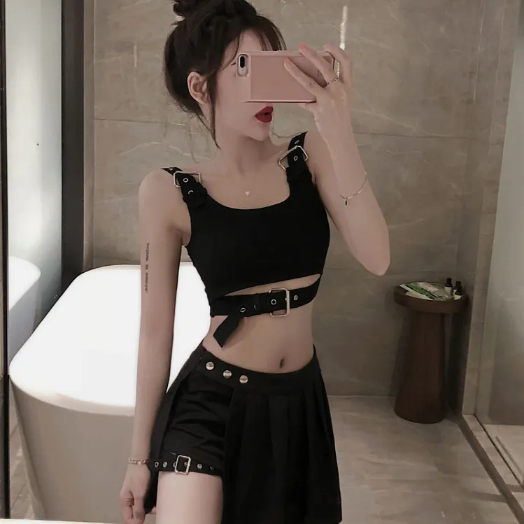 Sexy camisole   pleated skirt yc22342