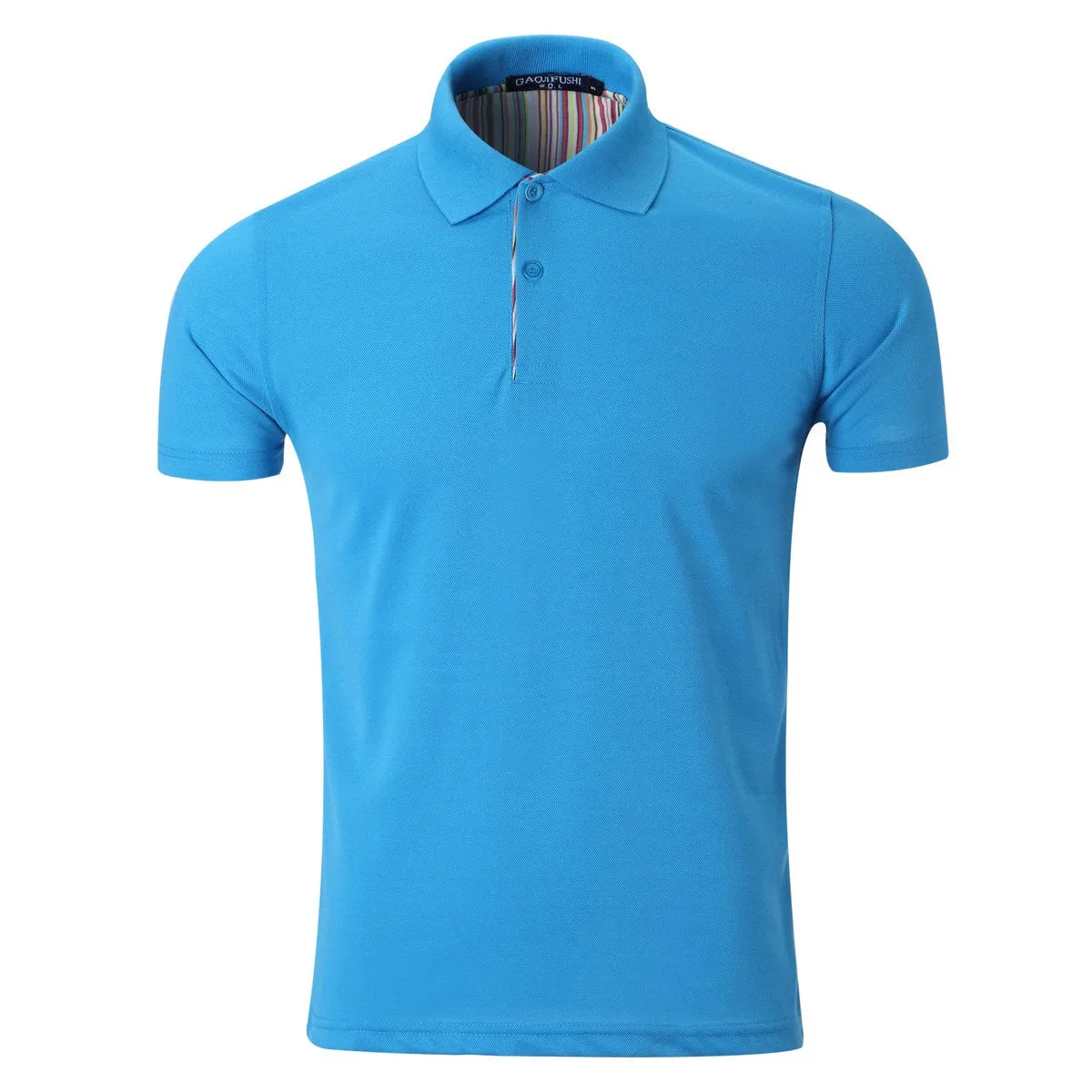 Short-Sleeved Polo Shirt With Striped Pattern