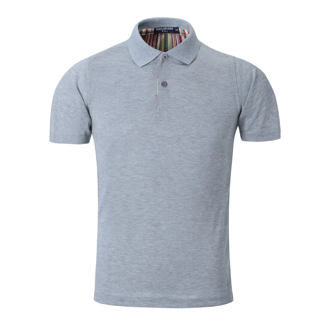 Short-Sleeved Polo Shirt With Striped Pattern