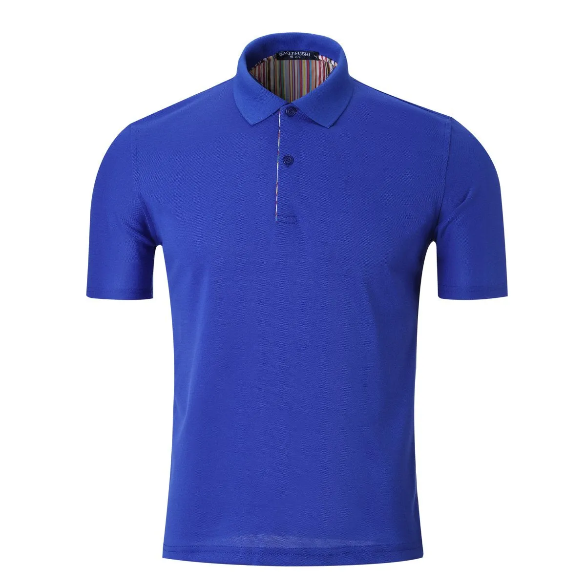 Short-Sleeved Polo Shirt With Striped Pattern
