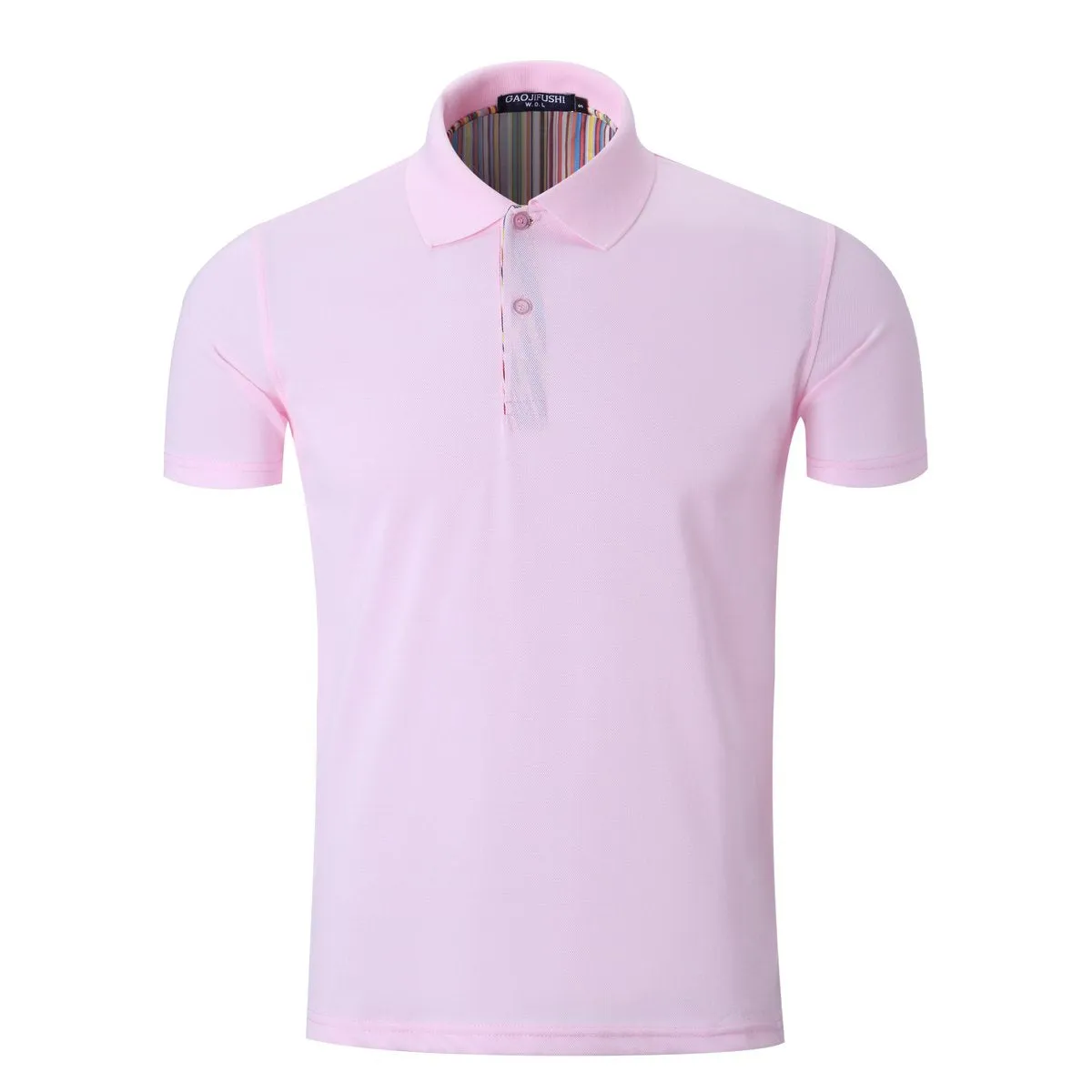 Short-Sleeved Polo Shirt With Striped Pattern