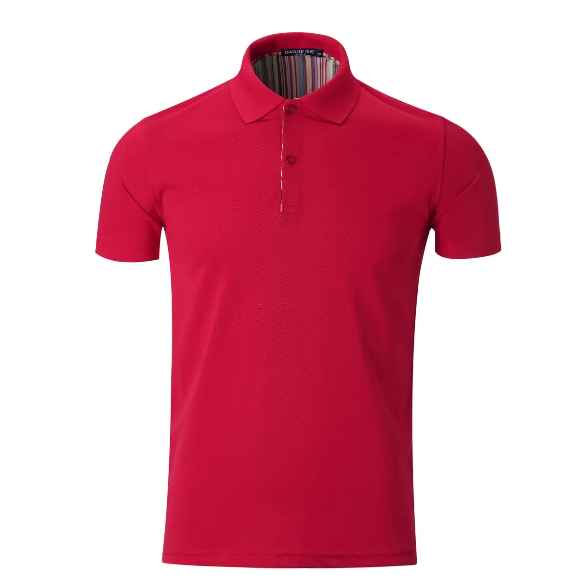 Short-Sleeved Polo Shirt With Striped Pattern