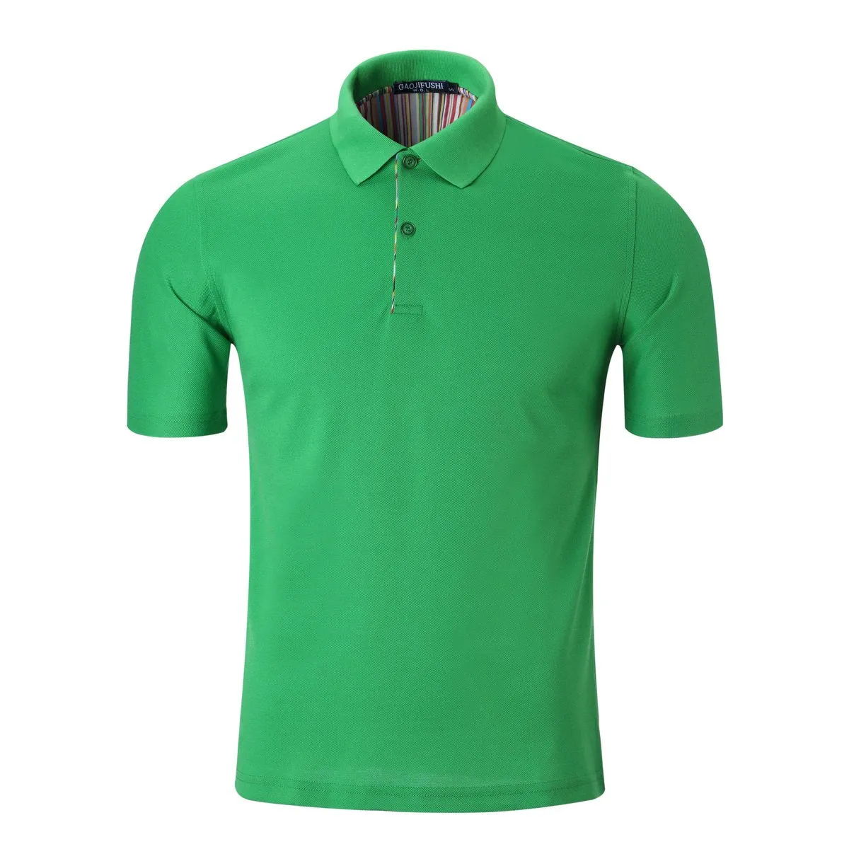 Short-Sleeved Polo Shirt With Striped Pattern