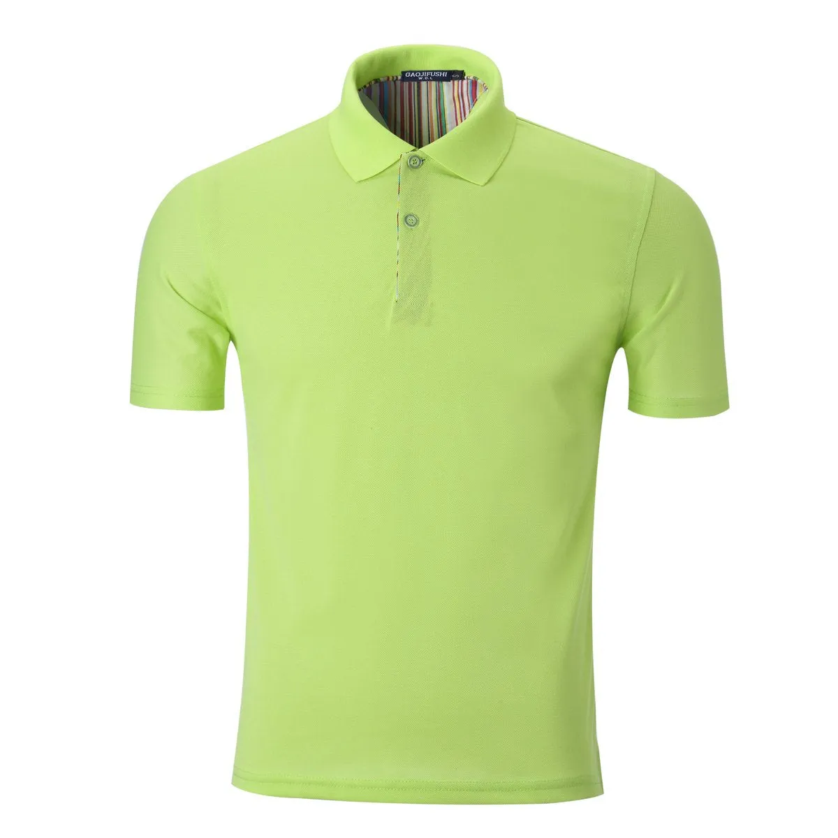 Short-Sleeved Polo Shirt With Striped Pattern