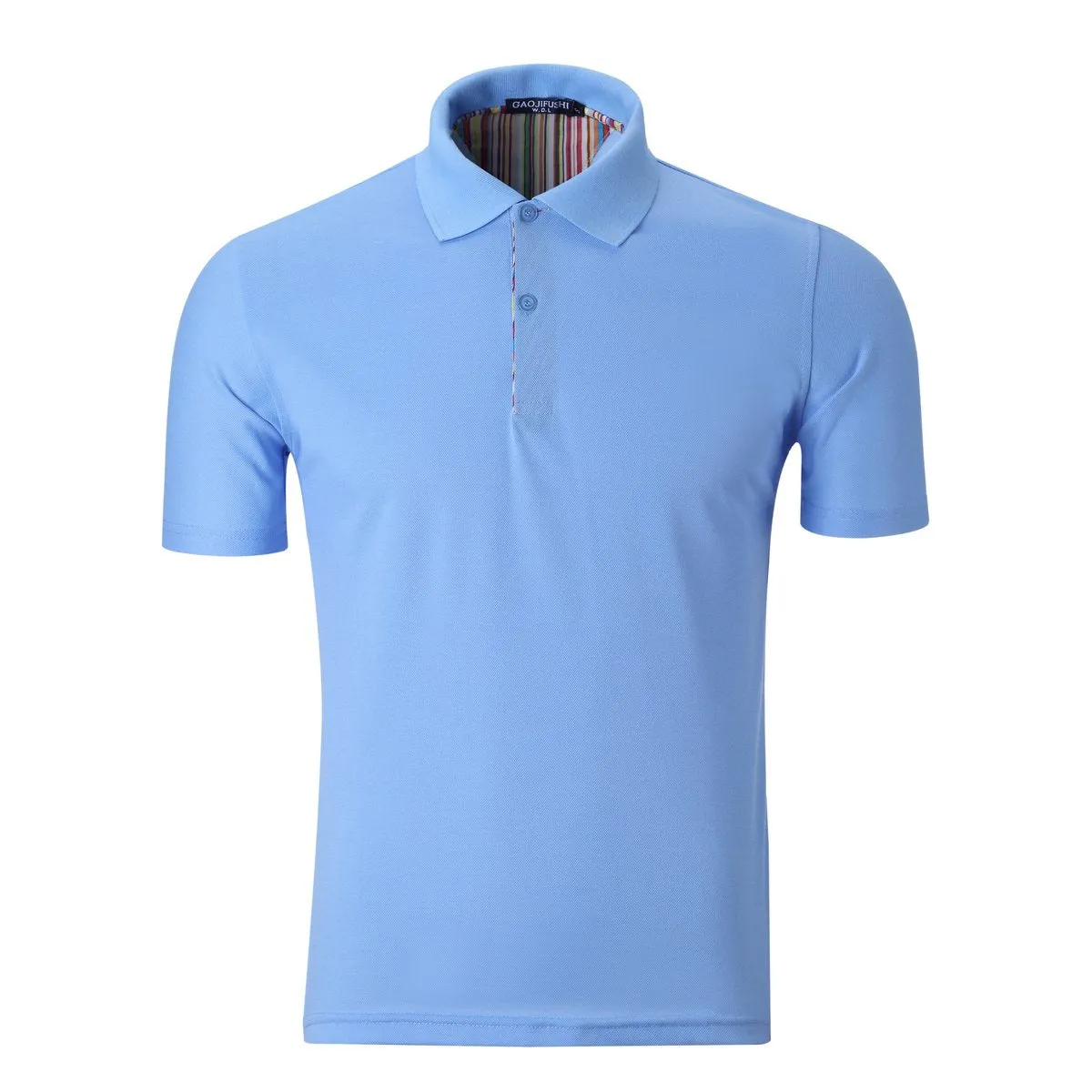 Short-Sleeved Polo Shirt With Striped Pattern