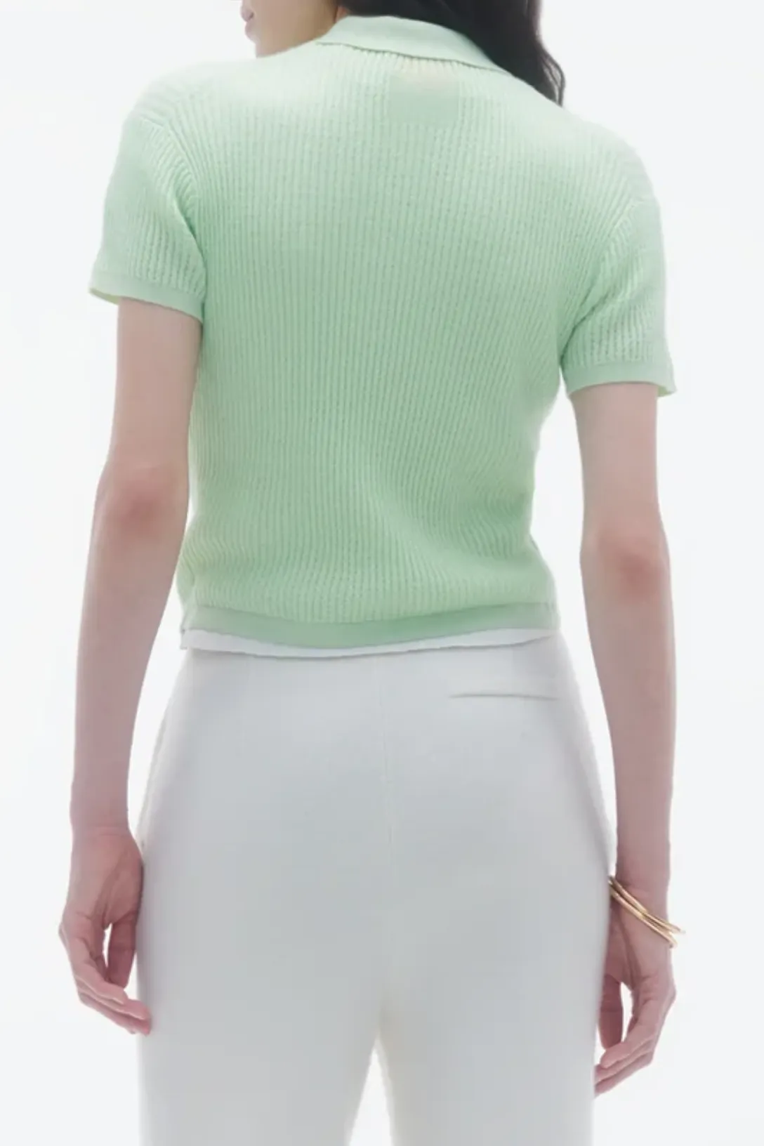 Shrunken Polo In Cashmere | Mint