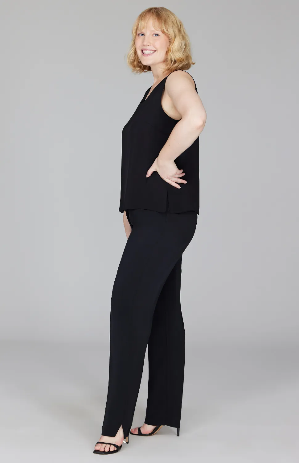 Silk Essential Narrow Leg Pant w/ Full Elastic Waist