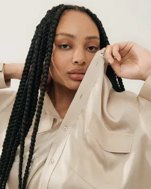 SILK LAUNDRY | Boyfriend Shirt | Hazelnut
