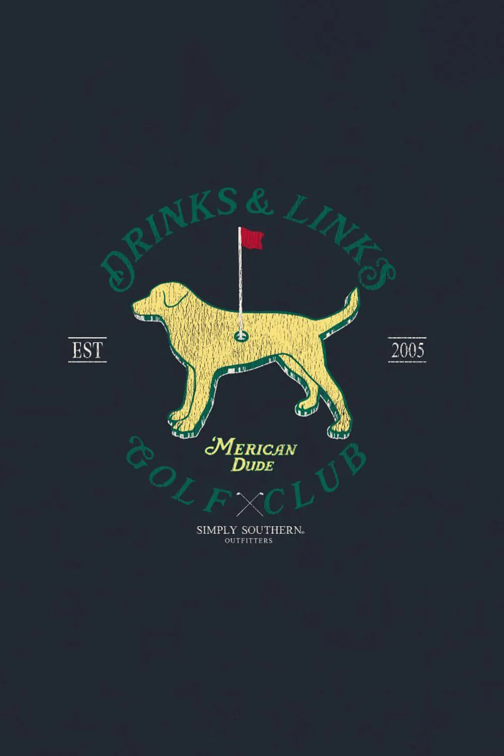 Simply Southern Golf Club Crewneck Sweatshirt for Men in Slate | MN-CREW-LINKS-SLATE