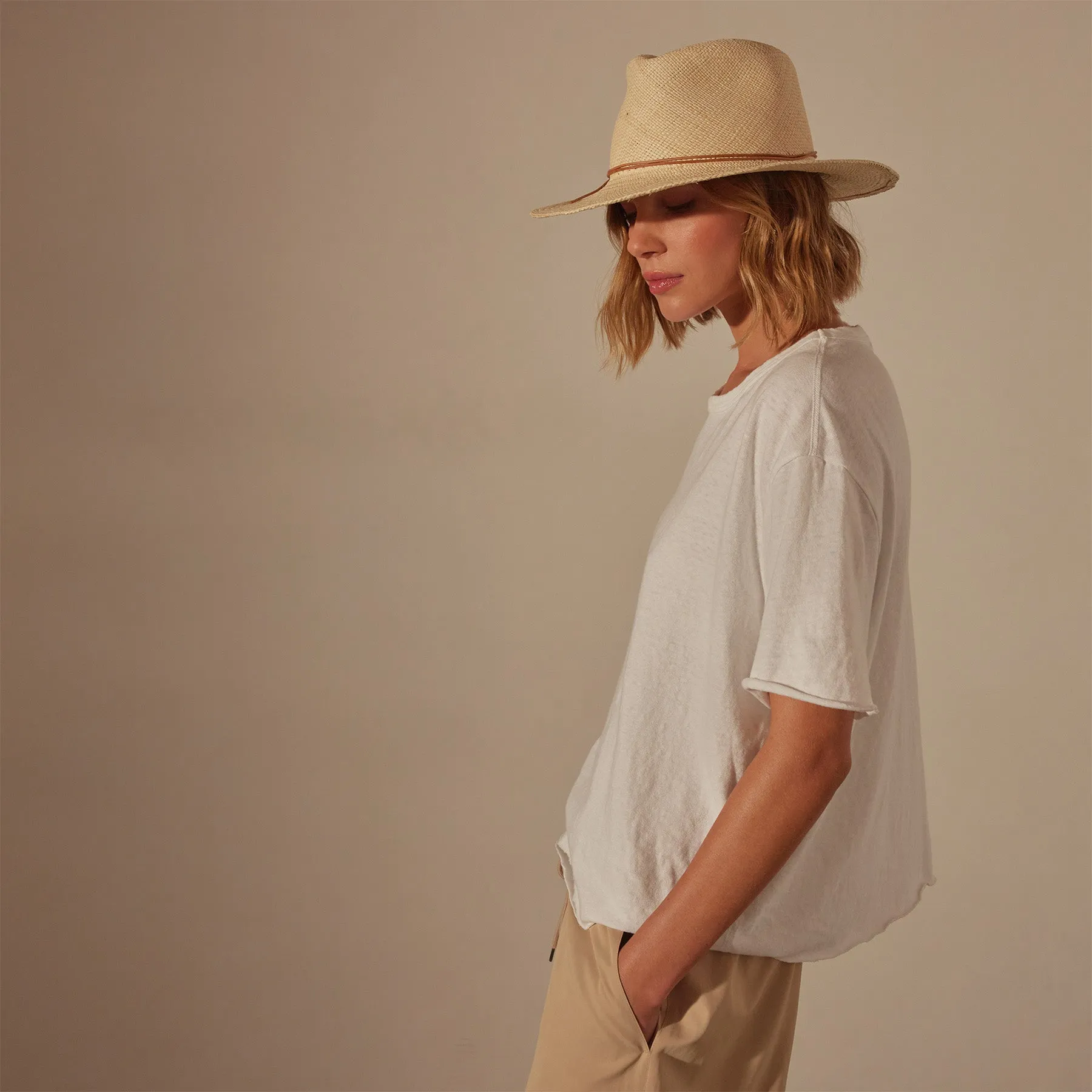 Slub Jersey Boxy Tee - White