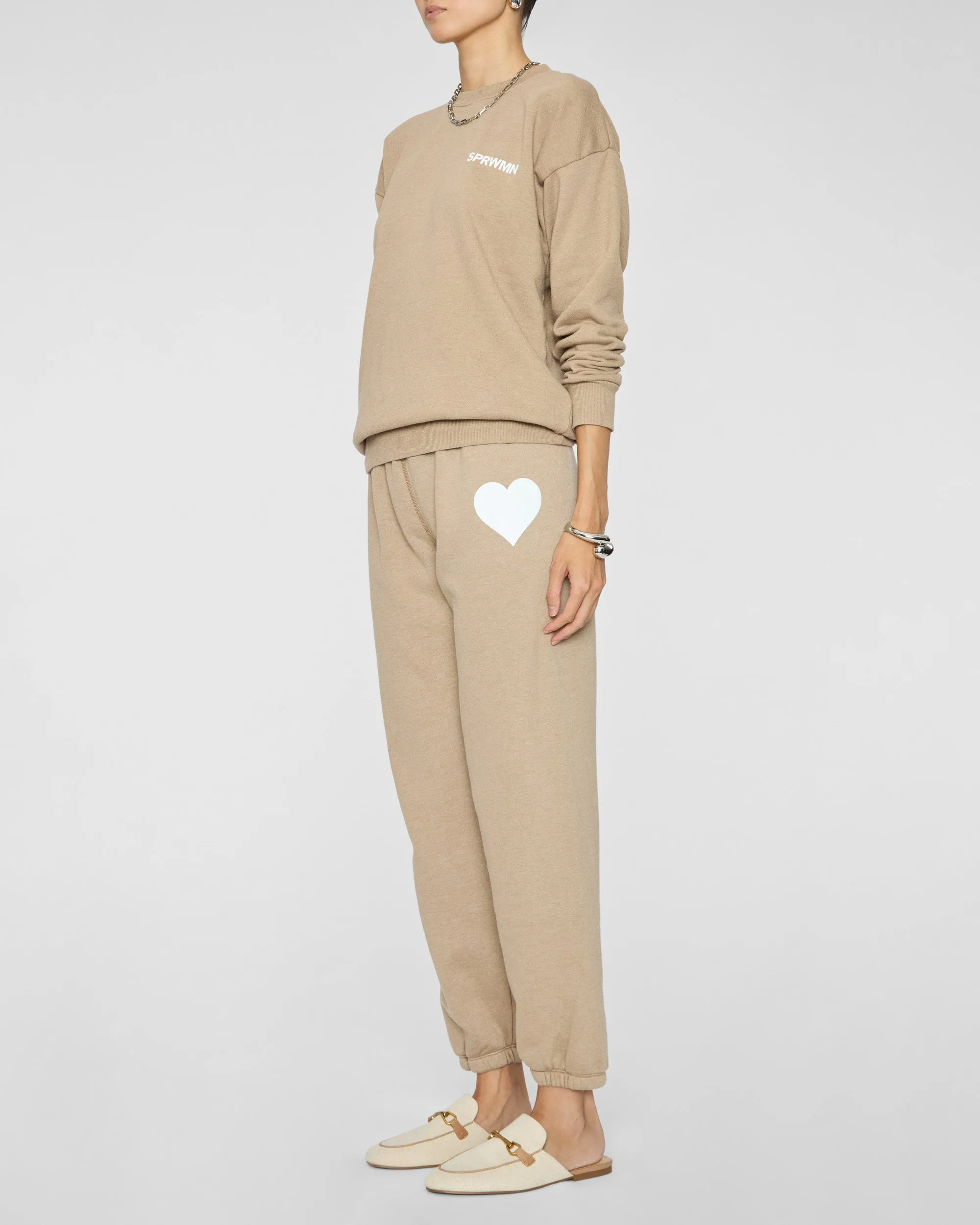 Small Logo Sweatshirt in Latte