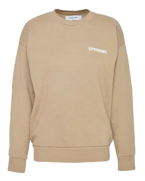 Small Logo Sweatshirt in Latte