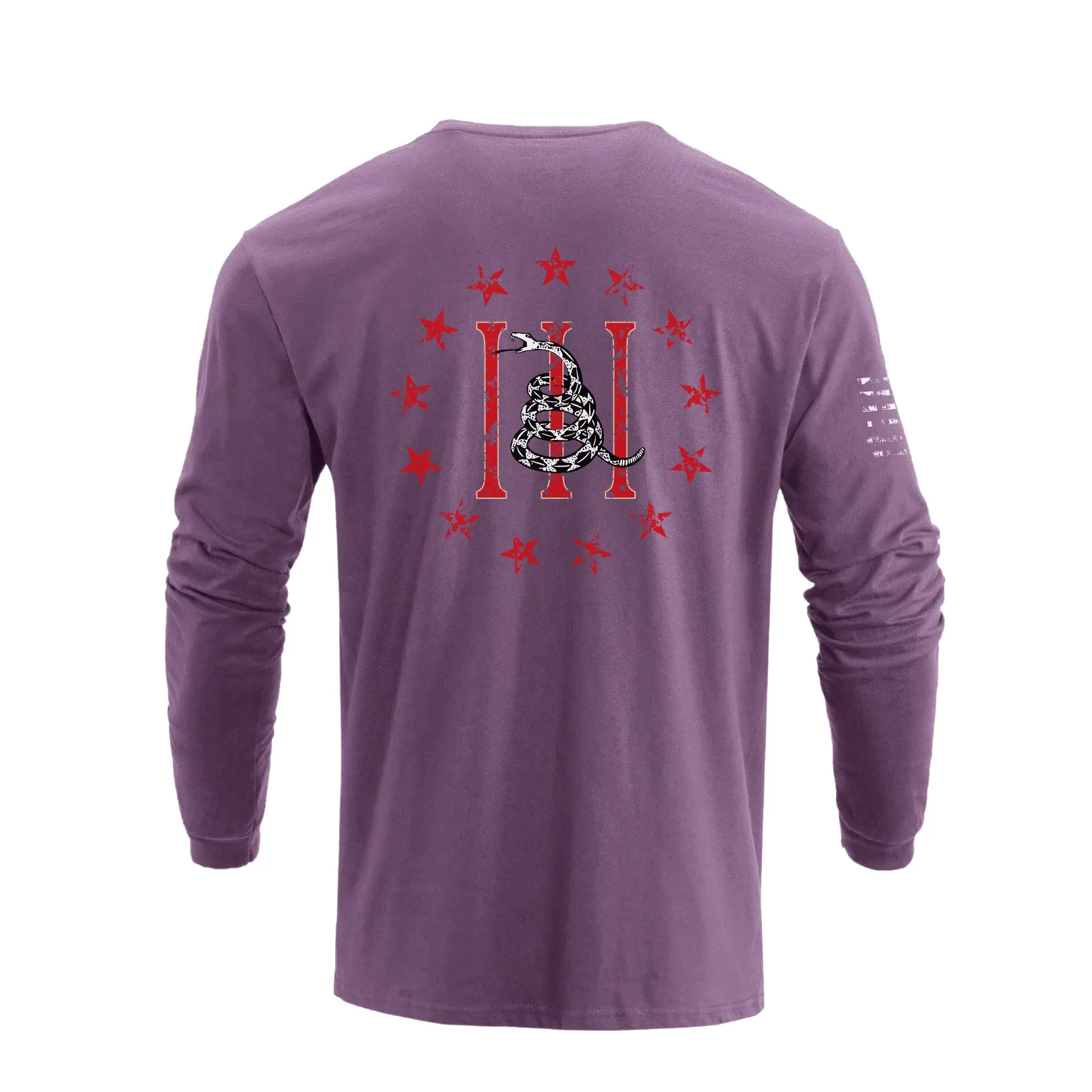 SNAKE USA FLAG GRAPHIC LONG SLEEVE T-SHIRT