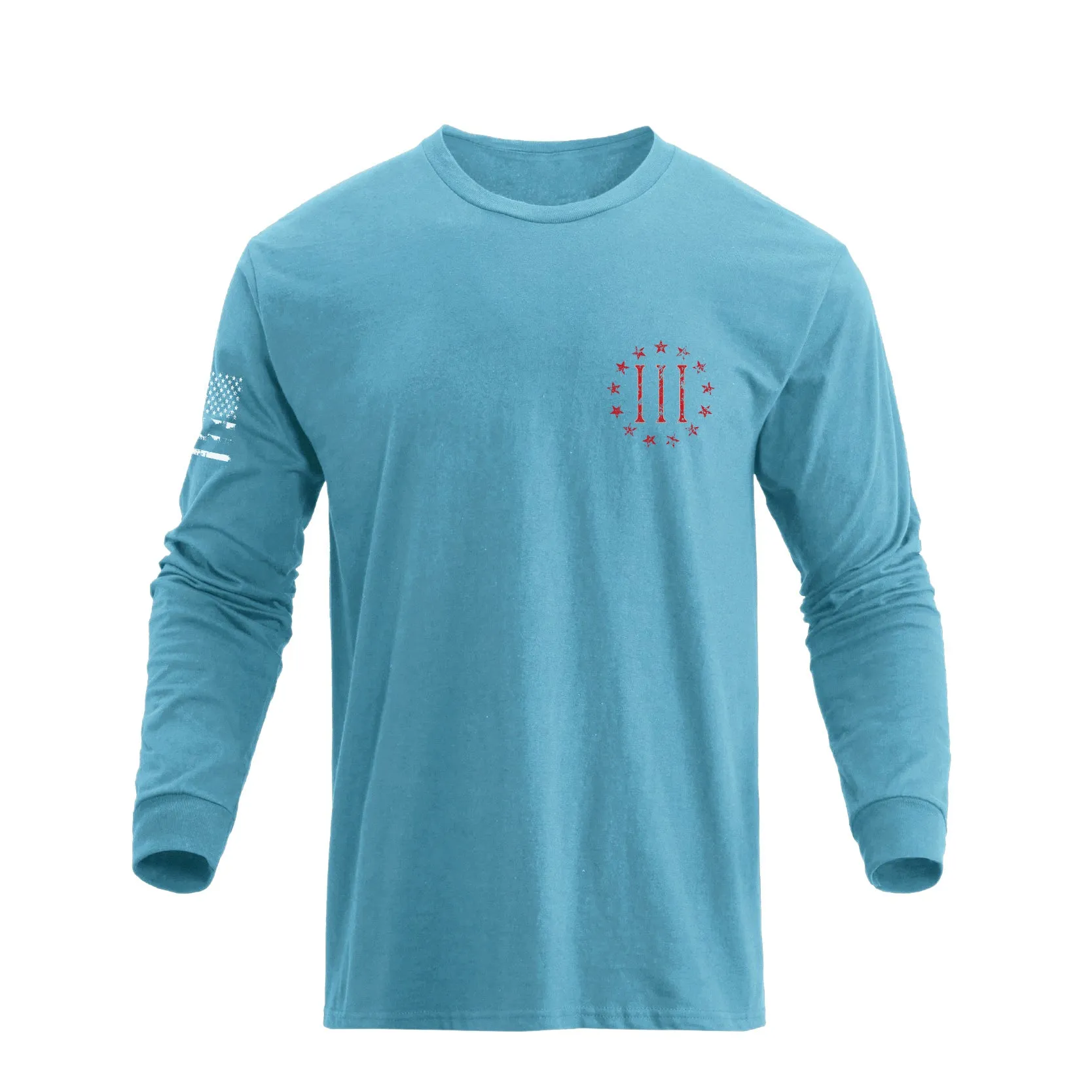 SNAKE USA FLAG GRAPHIC LONG SLEEVE T-SHIRT