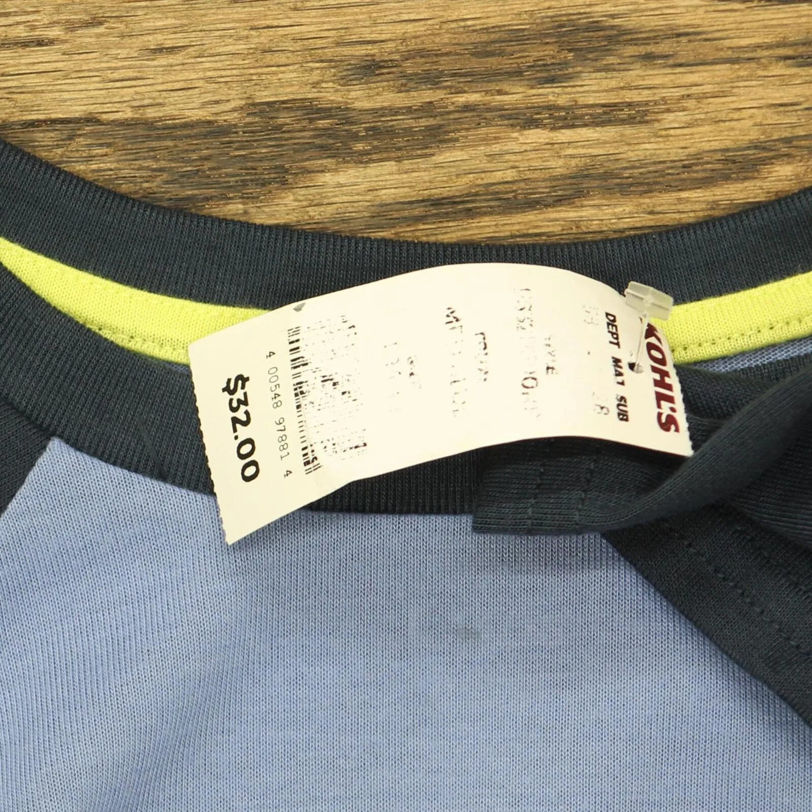 Sonoma Goods For Life Boys Raglan Top & Bottoms Pajama Set ES32R500RP Blue L