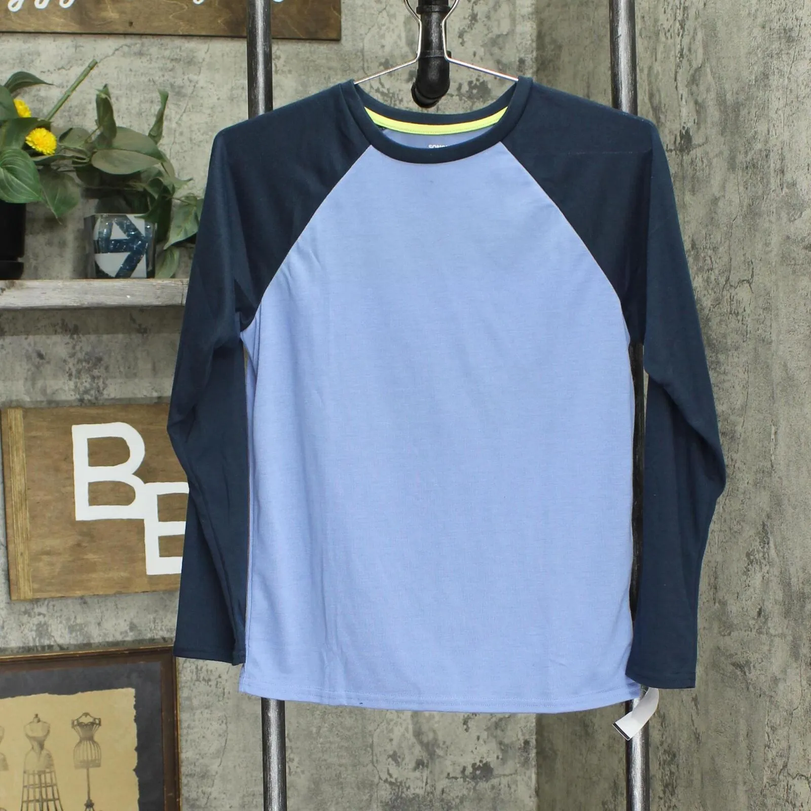 Sonoma Goods For Life Boys Raglan Top & Bottoms Pajama Set ES32R500RP Blue L