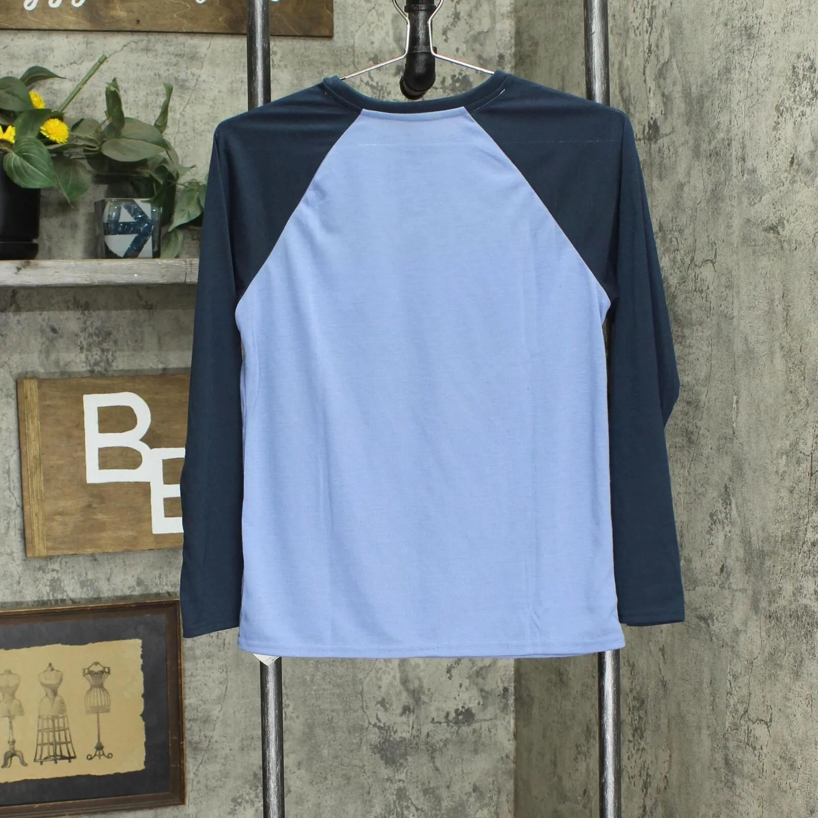 Sonoma Goods For Life Boys Raglan Top & Bottoms Pajama Set ES32R500RP Blue L