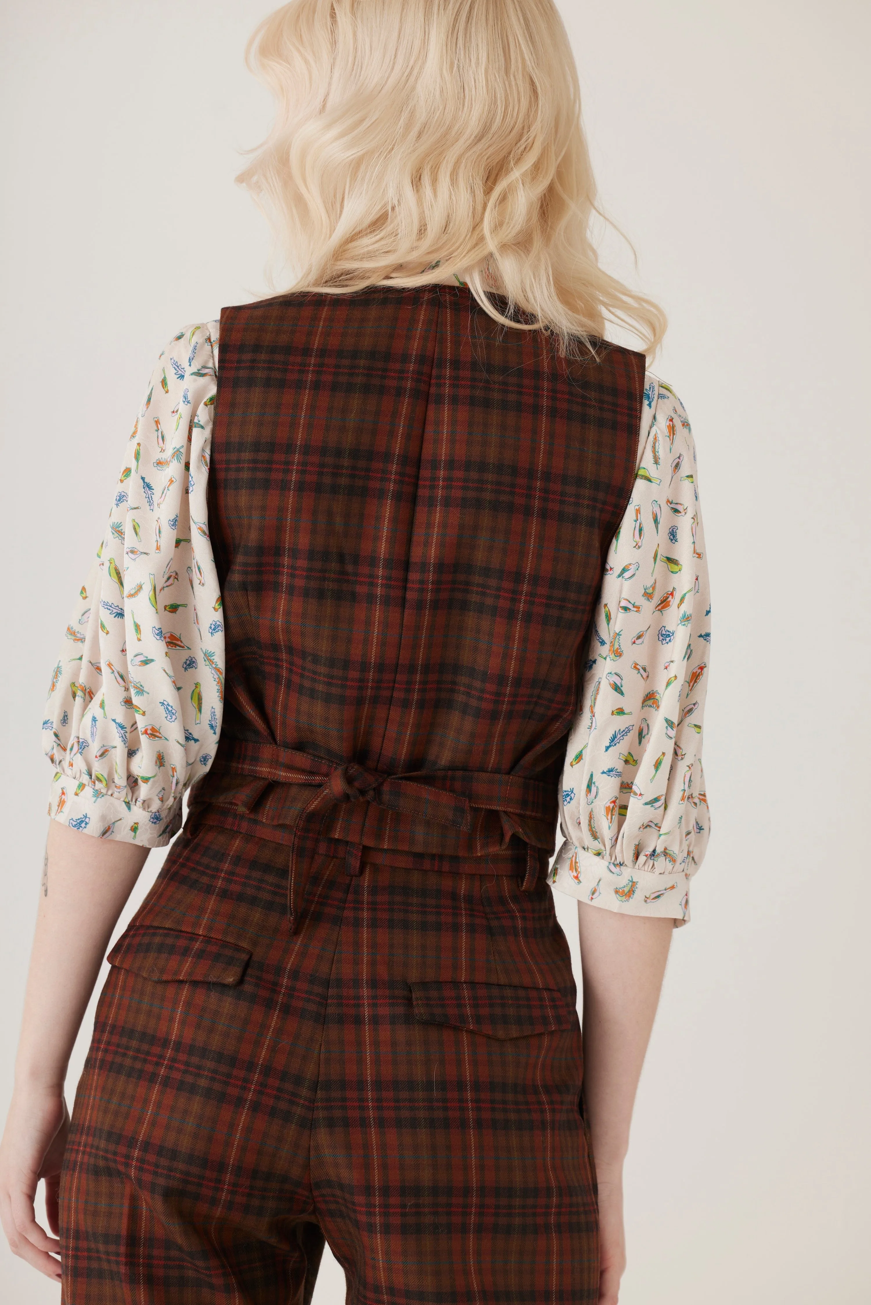Sophia Trouser in Fireside Plaid Wool