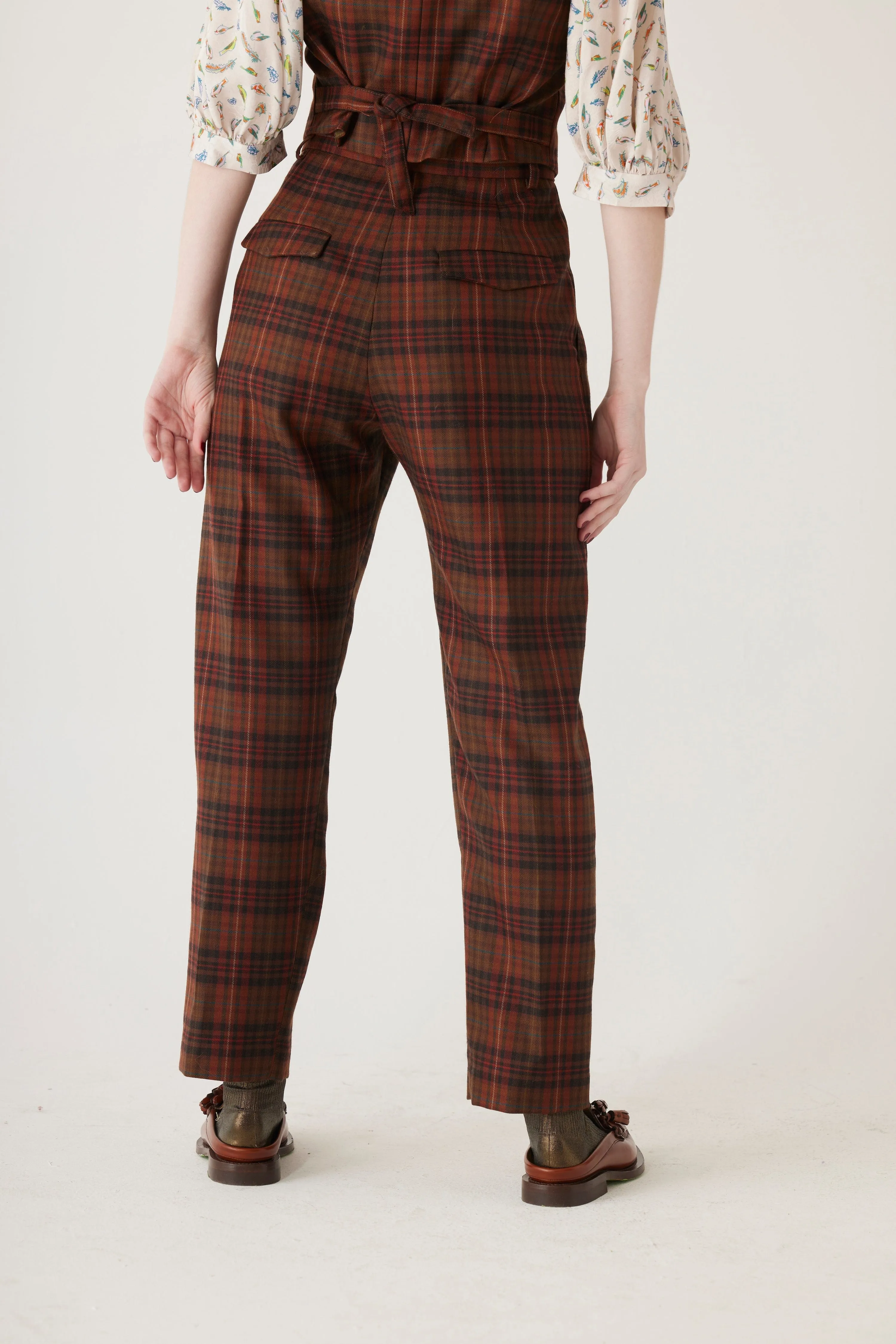 Sophia Trouser in Fireside Plaid Wool