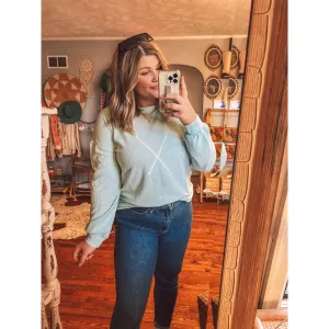 Spring Ribbed Knit Top
