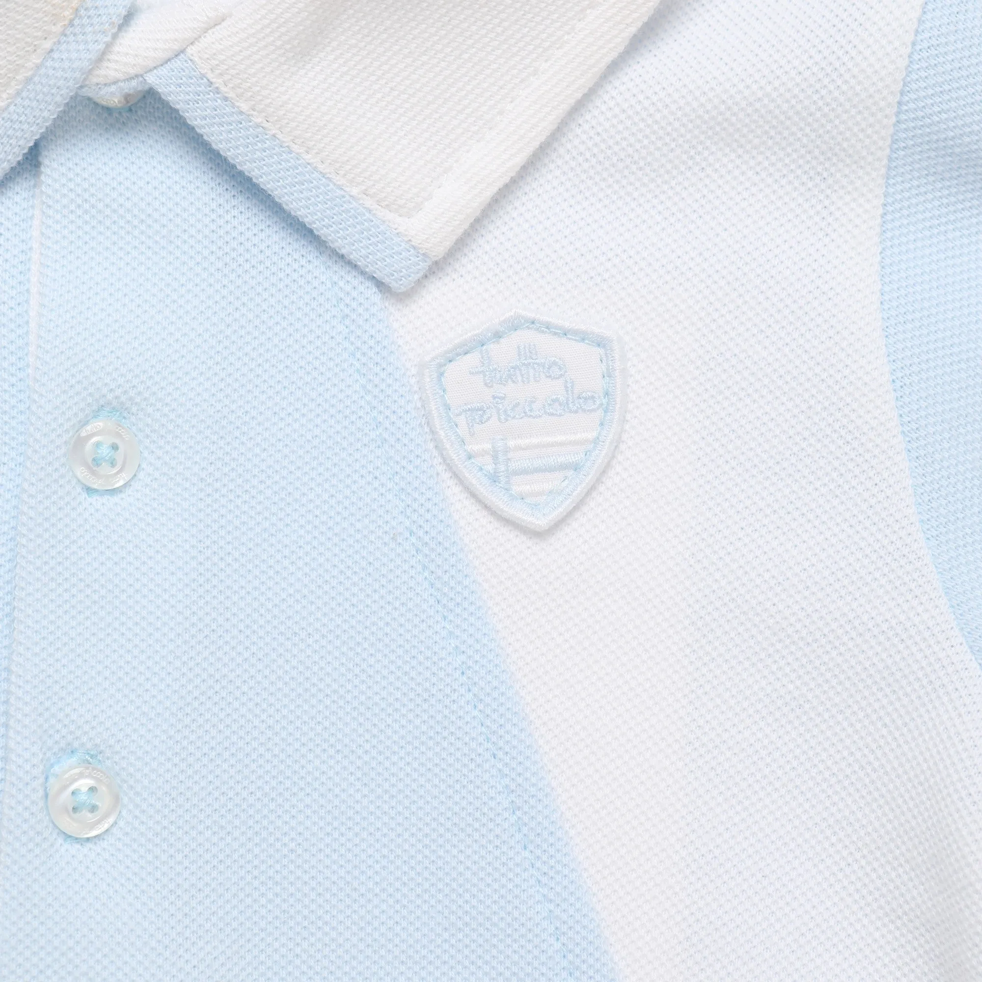 SS18 Tutto Piccolo Boys Blue & White Polo Top 4820