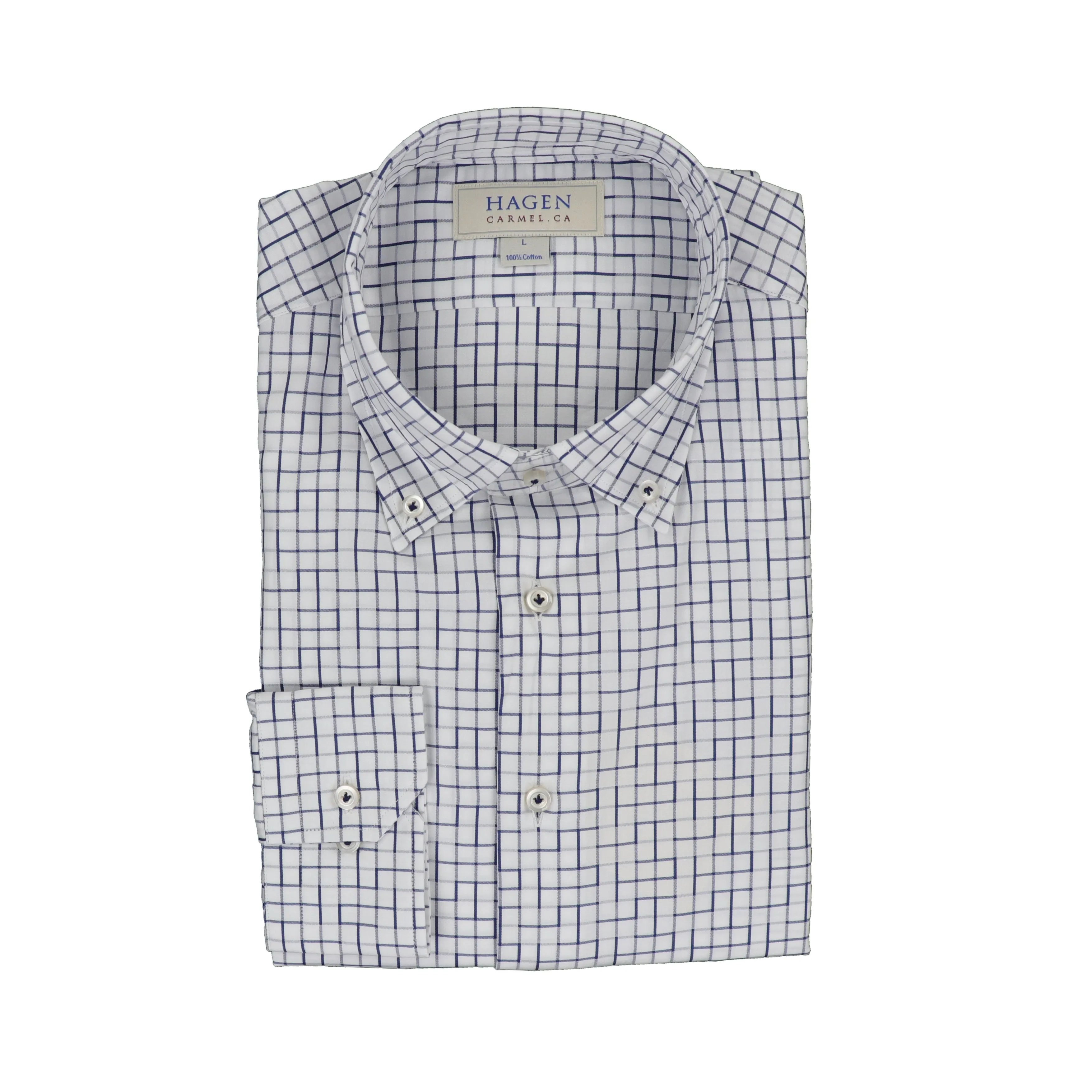 SSA1130 Blue Broken Graph Check Sport Shirt